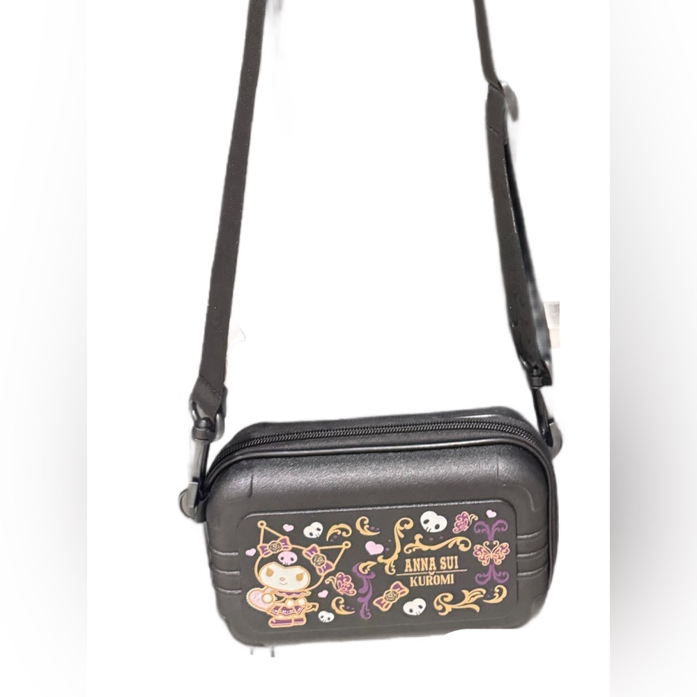 Anna Sui Kuromi Black Graphic Crossbody 7” x 4” x 2.5”